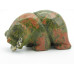 Bear with fish 2.25 Inch Figurine - Unakite