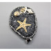 GP Teardrop Pendant with Rhinestone and Starfish / shells - Several stone available (1.5 x 2 inch)