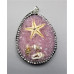 GP Teardrop Pendant with Rhinestone and Starfish / shells - Several stone available (1.5 x 2 inch)