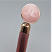 Facial Massage Disk Type - Electric Sonic Pink Pulse Massager with Gemstone Disk (1 inch) - Rose Quartz (no box)