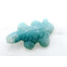 Lizard Carved Fetish Bead 0.75 Inch - Amazonite