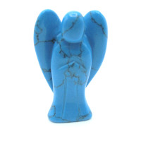 Angel 40mm Figurine - Howlite Turquoise 12 pcs bulk pack