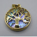 GP Tree of Life Abalone in Round Shape Pendant- Gold and silver color frame