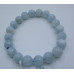 10-12 mm Gemstone Round Bead Bracelet - Aquamarine