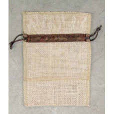 Organza and Burlap Pouch XLarge 10 piece pack - Brown