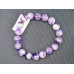 12 mm  Gemstone Round Bead Bracelet - Amethyst