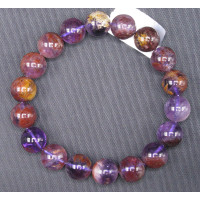 11mm Gemstone Bracelet -  Purple Phantom