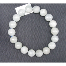 12 - 16 mm Gemstone Round Bead Bracelet - Aquamarine 