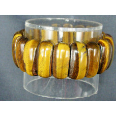 Long Dome Gemstone Bracelet -Tiger Eye