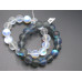 12 mm Gemstone Round Bead Bracelet - AB Frosty Gray and Frosty Clear  - 10 pcs pack -  Two Styles available!