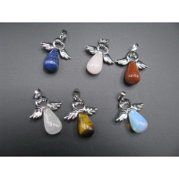 GP Teardrop - Gemstone Angel Pendant