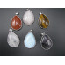 GP Teardrop Crystal and Gemstone Pendant- assorted stones available!