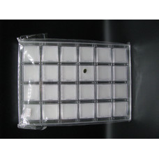 Plastic Gift Boxes 4cm x 4cm -24pc pack in Clear