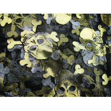 Organza -  Golden Skull Organza Pouch 10 x 12 cm (4 x 4.75 inch) 12 piece pack