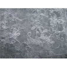 Organza - Silver Vine Organza Pouch 7 x 9 cm 12 piece pack