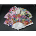 Plastic Chinese Fans - 6pcs in Various Styles and Finishes