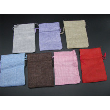 Economy Burlap Pouch Large 13cm x18cm 50pc pk 7 colors Available