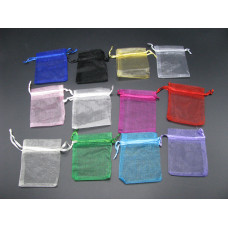 Economy Organza Pouch Large 10cm x 12cm 100pc pk 12 colors Available