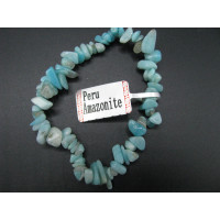 7 Inch Stretch Chip Bracelet - Peru Amazonite  -10 pcs pack