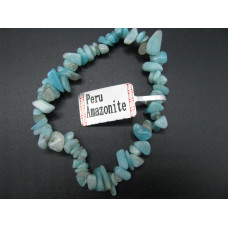 7 Inch Stretch Chip Bracelet - Peru Amazonite  -10 pcs pack