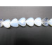 16 inch 12 mm Heart  Shaped Gemstone Bead Strand - Opalite