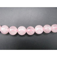 16 inch 10 mm Gemstone Round Bead Strand - Rose Quartz