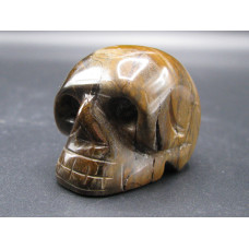 Skull 1.5 Inch Figurine - Tiger Eye