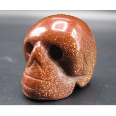 Skull 2.25 Inch Figurine - Goldstone