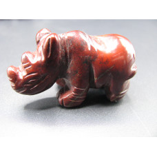 Rhino 2.25 Inch Figurine - Rainbow Jasper