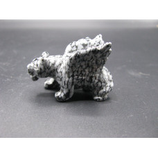 Panther with Wings 1.5 Inch Figurine - Snowflake Obsidian