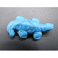 Lizard 1 Inch Figurine - Howlite Turquoise