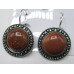 Disk style Gemstone Earring - Goldstone