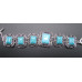 Rectangle  style Gemstone Bracelet - Turquoise Color