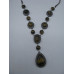 Gemstone Necklace with Lobster Claw Clasp and 2 Inch Extension - Teardrop - Tiger Eye