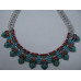 Gemstone Choker 16 Inch with Lobster Claw Clasp and 2 Inch Extension - Sky Blue Diamond 2-Tone