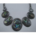 Framed Gemstone Necklace with Lobster Claw Clasp and 2 Inch Extension - Oval - Abalone Shell