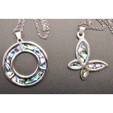 Stainless Steel Gemstone Pendant with chain- 2 styles available!