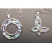 Stainless Steel Gemstone Pendant with chain- 2 styles available!