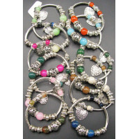 Charming Bead and Crystal Bracelet #3 - 10 pc pack - Mix Pack