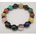 12 mm  Mixed Gemstone Bead Bracelet - 10 pc pack