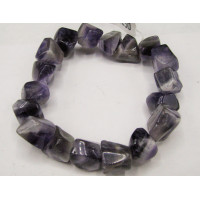 Gemstone Chunky Bead Bracelet - Amethyst