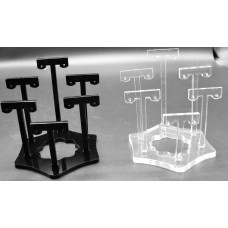 6 Pair Earring Display/Stand Clear or Black