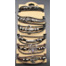 Goth Style Leather Bracelet - 6pc Pack