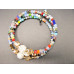 Memory Wire Bead Bracelet - Round Bead - Assorted Colors Available!