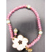 Crystal Bead with Flower Charm Bracelet - Assorted Colors Available!