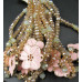 Crystal Bead with Flower Charm Bracelet - Bundle of 10 - Assorted Colors Available!