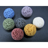 Lava Bead (12 mm) - set of 7 in Colors