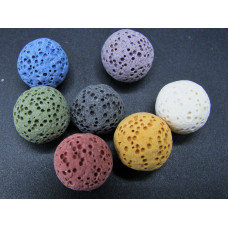 Lava Bead (12 mm) - set of 7 in Colors