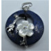 GP Round - Gemstone Round Shape Pendant with flowers and Bail - Assorted Stone Available