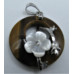 GP Round - Gemstone Round Shape Pendant with flowers and Bail - Assorted Stone Available